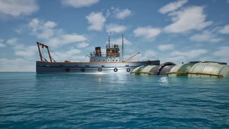 The tender at sea with the fleet